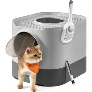 Feandrea Litière pour chat - XXL avec couvercle et plateau amovible - Gris - Publicité Feandrea Litière pour chat - XXL avec couvercle et plateau amovible - Gris - Publicité