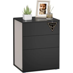 VASAGLE Bedside Table - 3-Drawer Modern Nightstand with Toolless Assembly VASAGLE Bedside Table - 3-Drawer Modern Nightstand with Toolless Assembly