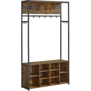 VASAGLE Hall Tree with Bench and Shoe Storage - Space Saving VASAGLE Hall Tree with Bench and Shoe Storage - Space Saving