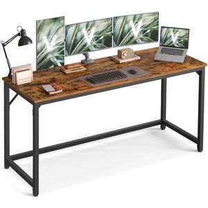 VASAGLE Rustic Brown Metal Desk - Industrial Style Workspace VASAGLE Rustic Brown Metal Desk - Industrial Style Workspace