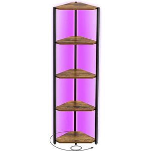 VASAGLE Corner Shelf with Adjustable LED Lights - Storage & Display VASAGLE Corner Shelf with Adjustable LED Lights - Storage & Display