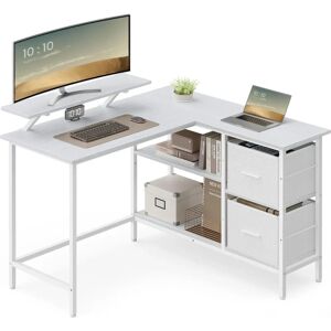 VASAGLE White L-Shaped Gaming Desk - 115W cm VASAGLE White L-Shaped Gaming Desk - 115W cm