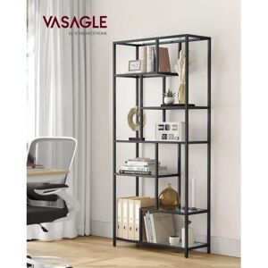 VASAGLE Black 6-Tier Tall Bookcase - Bookshelf VASAGLE Black 6-Tier Tall Bookcase - Bookshelf