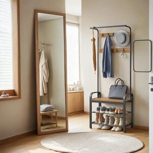 VASAGLE Coat Rack with Shoe Storage Bench - Coat Stand 4-in-1 VASAGLE Coat Rack with Shoe Storage Bench - Coat Stand 4-in-1