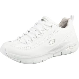Baskets en cuir blanc Skechers - Chaussures sportives décontractées - Publicité Baskets en cuir blanc Skechers - Chaussures sportives décontractées - Publicité