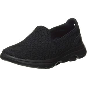 Skechers Go Walk 5 Black Mesh Slip-On School Shoes - School Shoes Skechers Go Walk 5 Black Mesh Slip-On School Shoes - School Shoes