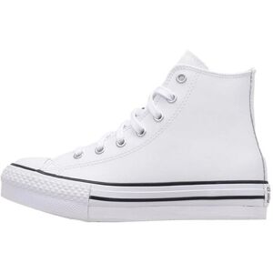 Converse Chuck Taylor All Star Platform En Cuir Enfant - blanc/blanc/noir - Publicité Converse Chuck Taylor All Star Platform En Cuir Enfant - blanc/blanc/noir - Publicité