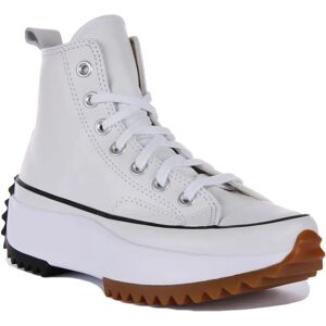 Converse White Run Star Hike Hi Sneakers - Platform - Leather - White - Sneakers Converse White Run Star Hike Hi Sneakers - Platform - Leather - White - Sneakers