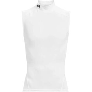 Under Armour Men's HeatGear Armour Compression Mock Sleeveless White - Compression Tank Top Under Armour Men's HeatGear Armour Compression Mock Sleeveless White - Compression Tank Top