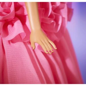 Barbie HCB74 Doll - Pink Ruffled Dress - Classic Collectible Barbie HCB74 Doll - Pink Ruffled Dress - Classic Collectible
