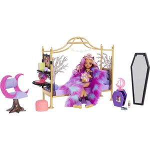 Set de dormitorio de Monster High Clawdeen Wolf - Accesorios y Muebles Set de dormitorio de Monster High Clawdeen Wolf - Accesorios y Muebles