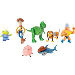 Mattel Woody Slinky Rex Alien Shark Toy Story 7-Piece Set - Action Figures Mattel Woody Slinky Rex Alien Shark Toy Story 7-Piece Set - Action Figures