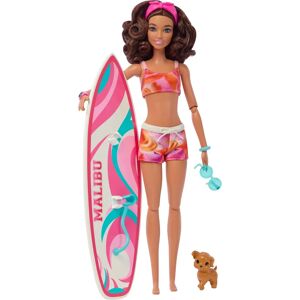 Barbie Puppe HPL69 mit Surfbrett & Welpe - Puppe Barbie Puppe HPL69 mit Surfbrett & Welpe - Puppe