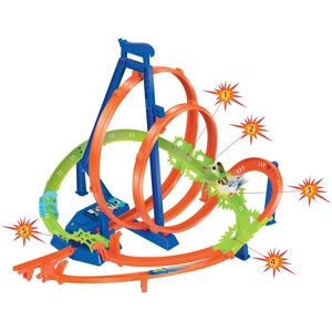 Hot Wheels HTP55 Race Track Set - Motorized Booster, 5 Crash Zones, Easy Storage Hot Wheels HTP55 Race Track Set - Motorized Booster, 5 Crash Zones, Easy Storage
