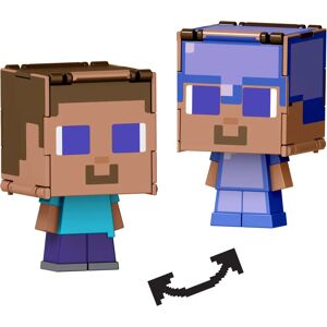 Minecraft JCN19 Children's Toy Figure - Mob Head Minis Flipping Figs - Steve & Steve in Enchanted Armor Minecraft JCN19 Children's Toy Figure - Mob Head Minis Flipping Figs - Steve & Steve in Enchanted Armor