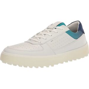Ecco Mens Golf Shoes White/Blue Depths/Caribbean - Waterproof, Model 45 Ecco Mens Golf Shoes White/Blue Depths/Caribbean - Waterproof, Model 45