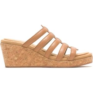 Hush Puppies Willow Leather Wedge Slide - Brown Hush Puppies Willow Leather Wedge Slide - Brown