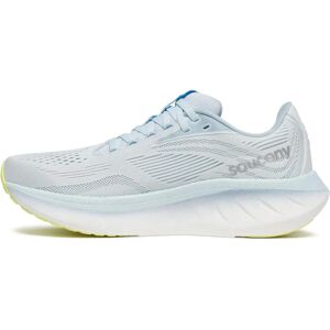 Chaussures Saucony Bleu Clair et Blanc Ride 18 - Chaussures - Publicité Chaussures Saucony Bleu Clair et Blanc Ride 18 - Chaussures - Publicité