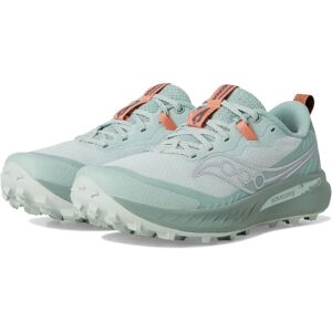 Saucony Peregrine 15 Green Gray Trail Running Shoes - Running Shoes Saucony Peregrine 15 Green Gray Trail Running Shoes - Running Shoes