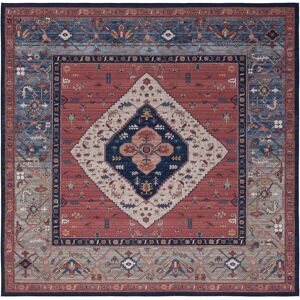 Safavieh - Tucson Collection - 185x180 - Rouge rouillé/Bleu - Rug - Publicité Safavieh - Tucson Collection - 185x180 - Rouge rouillé/Bleu - Rug - Publicité