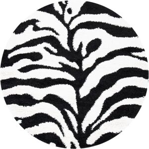 Safavieh elfenben/svart zebra-mönster matta - 120x120cm Safavieh elfenben/svart zebra-mönster matta - 120x120cm