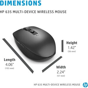 HP 635 Multi-Device Wireless Mouse - Wireless & Bluetooth - 1200 DPI HP 635 Multi-Device Wireless Mouse - Wireless & Bluetooth - 1200 DPI