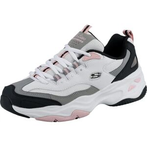 Skechers White Leather Shoes D'Lites 4.0 - Fresh Diva - Casual Sport Running - 3-5cm Skechers White Leather Shoes D'Lites 4.0 - Fresh Diva - Casual Sport Running - 3-5cm
