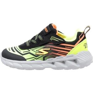 Skechers Magna-Lights MAVER Sneaker black synthetic mesh yellow orange Skechers Magna-Lights MAVER Sneaker black synthetic mesh yellow orange