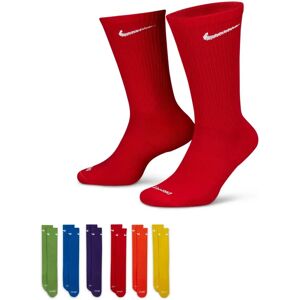 Nike Unisex 6 Pack Everyday Plus Cushioned Crew Socks - Multi Color Nike Unisex 6 Pack Everyday Plus Cushioned Crew Socks - Multi Color