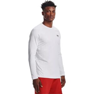 Under Armour ColdGear Fitted Crew White / Black - T-shirt Under Armour ColdGear Fitted Crew White / Black - T-shirt