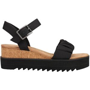 TOMS Shoes Diana Canvas Wedge black sandals TOMS Shoes Diana Canvas Wedge black sandals