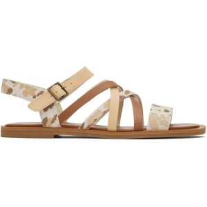 TOMS Shoes Sephina Women's Leather Sandals flat beige TOMS Shoes Sephina Women's Leather Sandals flat beige
