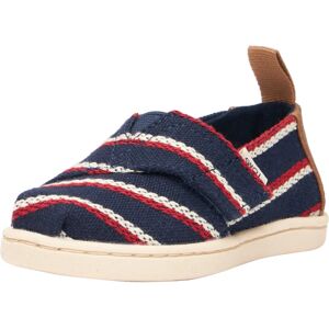TOMS Shoes Classic Alpargata Flat Slipper navy woven stripes TOMS Shoes Classic Alpargata Flat Slipper navy woven stripes