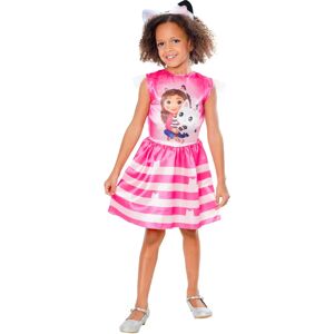 Gabby's Dollhouse Costume - Pink with Cat Ears - Kids 3-5 Yrs Gabby's Dollhouse Costume - Pink with Cat Ears - Kids 3-5 Yrs