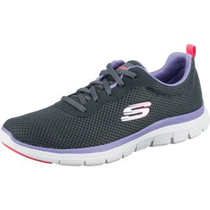 Skechers Charcoal/Purple Flex Appeal 4.0 Trainers - Sport Style Skechers Charcoal/Purple Flex Appeal 4.0 Trainers - Sport Style