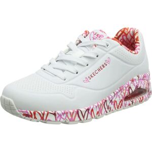 Skechers White Uno Loving Love Sneakers - Casual Shoes Skechers White Uno Loving Love Sneakers - Casual Shoes