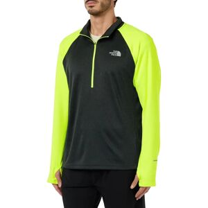 The North Face M 1-4 ZIP RUN FLEECE Men - Fleece Pullover - black/green - Running & Trail The North Face M 1-4 ZIP RUN FLEECE Men - Fleece Pullover - black/green - Running & Trail