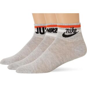 Nike Everyday Essential Ankle Socks 3-Pack (DX5080) - grey heather/black/white/orange Nike Everyday Essential Ankle Socks 3-Pack (DX5080) - grey heather/black/white/orange
