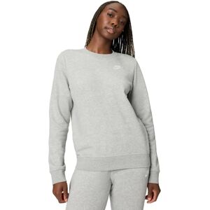Nike Fleece Crew Club Sweatshirt (DQ5473) dark grey heather/white Nike Fleece Crew Club Sweatshirt (DQ5473) dark grey heather/white