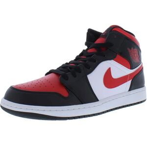 Nike Jordan 1 Mid Rouge Noir Fire Red - Baskets - Publicité Nike Jordan 1 Mid Rouge Noir Fire Red - Baskets - Publicité