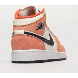 Nike Air Jordan 1 Mid SE orange ruskind GS Nike Air Jordan 1 Mid SE orange ruskind GS