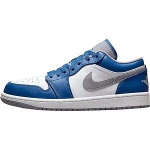 Nike Jordan 1 Low True Blue - Blå, Læder, Low-Top - Sko Nike Jordan 1 Low True Blue - Blå, Læder, Low-Top - Sko