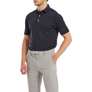 FootJoy Stretch Lisle Punktmuster Golf Polo - Marineblau FootJoy Stretch Lisle Punktmuster Golf Polo - Marineblau