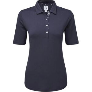 FootJoy Navy Ladies Polo - Half-Sleeve, Moisture-Wicking, Stretch - Pique FootJoy Navy Ladies Polo - Half-Sleeve, Moisture-Wicking, Stretch - Pique