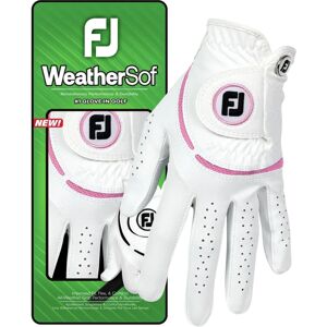 FootJoy WeatherSof Damen Golf Gloves - Left Hand - White/Pink - Golf Equipment FootJoy WeatherSof Damen Golf Gloves - Left Hand - White/Pink - Golf Equipment