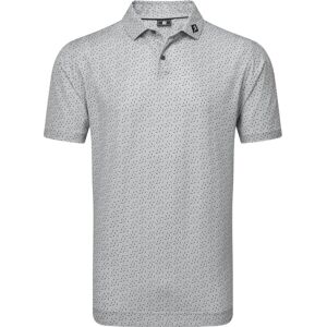 FootJoy Polo Bounce Print Pique - Grau Poloshirt FootJoy Polo Bounce Print Pique - Grau Poloshirt