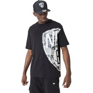 New Era Großes Team-Logo Schwarzes T-Shirt - Oversized Baumwoll-Tee New Era Großes Team-Logo Schwarzes T-Shirt - Oversized Baumwoll-Tee