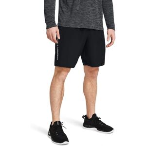 Pantaloni scurți din țesătură cu logo Under Armour pentru bărbați - Negru/Alb Pantaloni scurți din țesătură cu logo Under Armour pentru bărbați - Negru/Alb