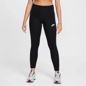 Nike Girls Mid-Rise Black/White Leggings - Sportwear Essential Nike Girls Mid-Rise Black/White Leggings - Sportwear Essential