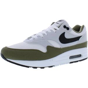 Nike Air Max 1 Hvid Sort Medium Oliven - Sneakers Nike Air Max 1 Hvid Sort Medium Oliven - Sneakers
